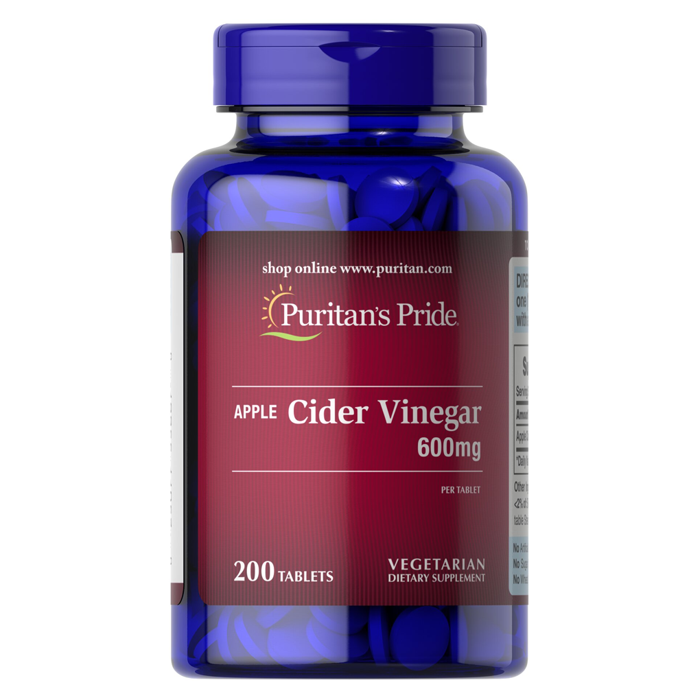 Puritan's Pride Apple Cider Vinegar 600 mg / 200 Tablets