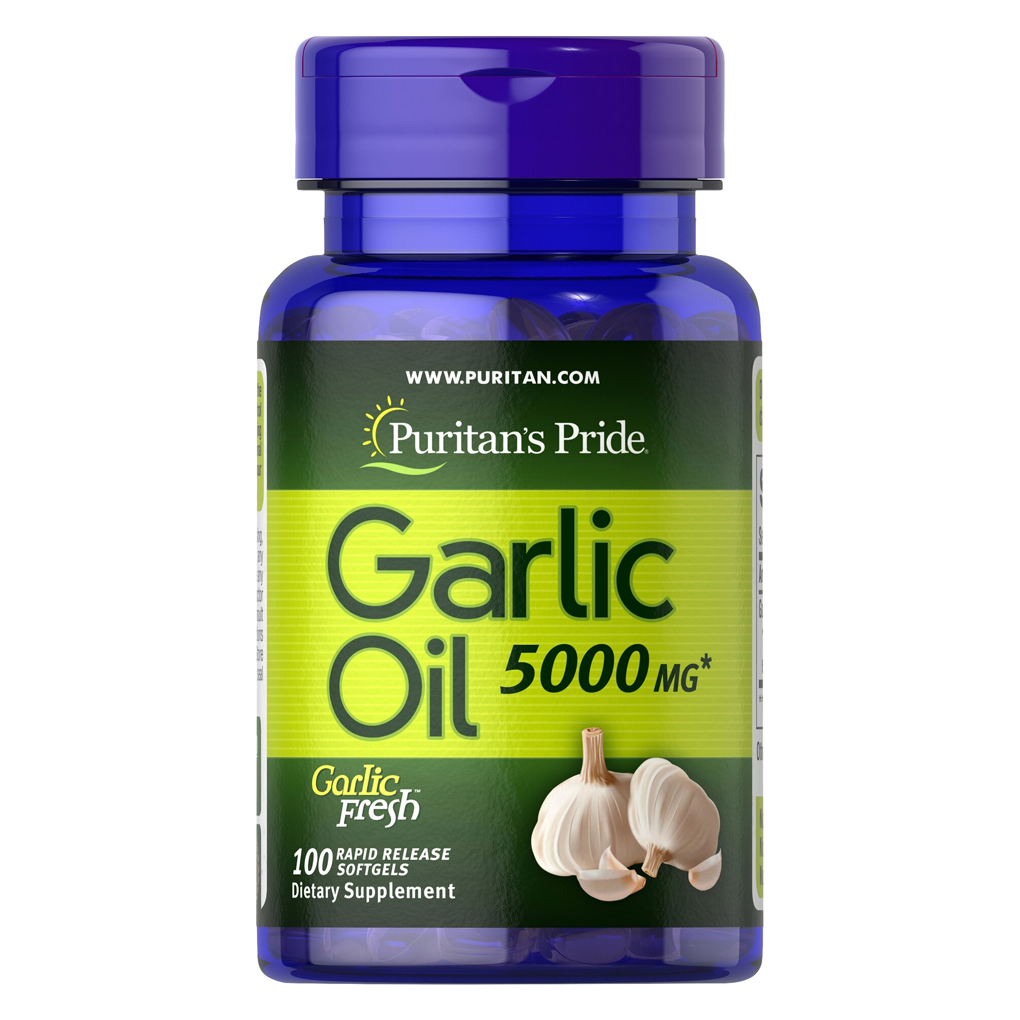 Puritan's Pride Garlic Oil 5000 mg / 100 Rapid Release Softgels