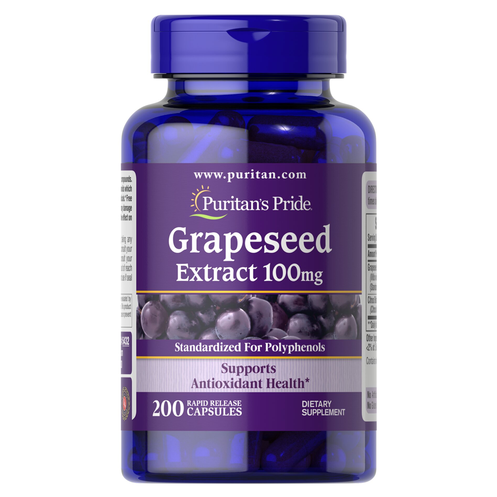 Puritan's Pride  Grapeseed Extract 100 mg / 200 Capsules