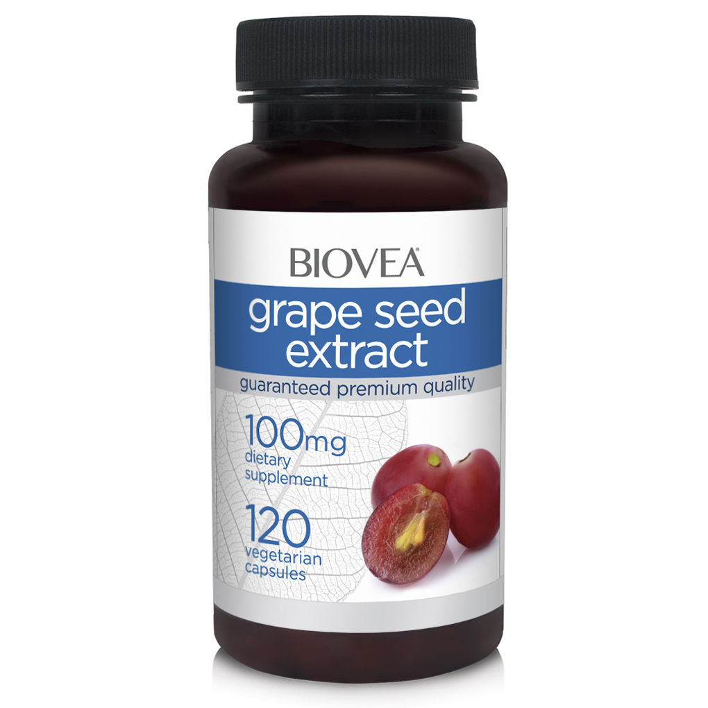 BIOVEA  GRAPE SEED EXTRACT 100 mg  / 120 Vegetarian Capsules