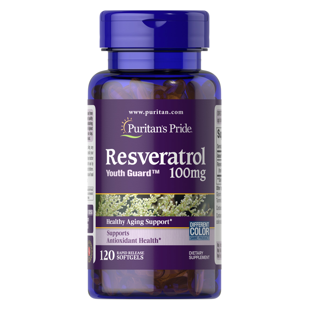 Puritan’s Pride Resveratrol 100 mg / 120 Softgels