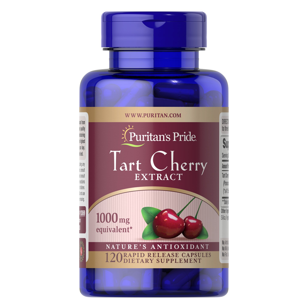 Puritan's Pride  Tart Cherry Extract 1000 mg / 120 Rapid Release Capsules