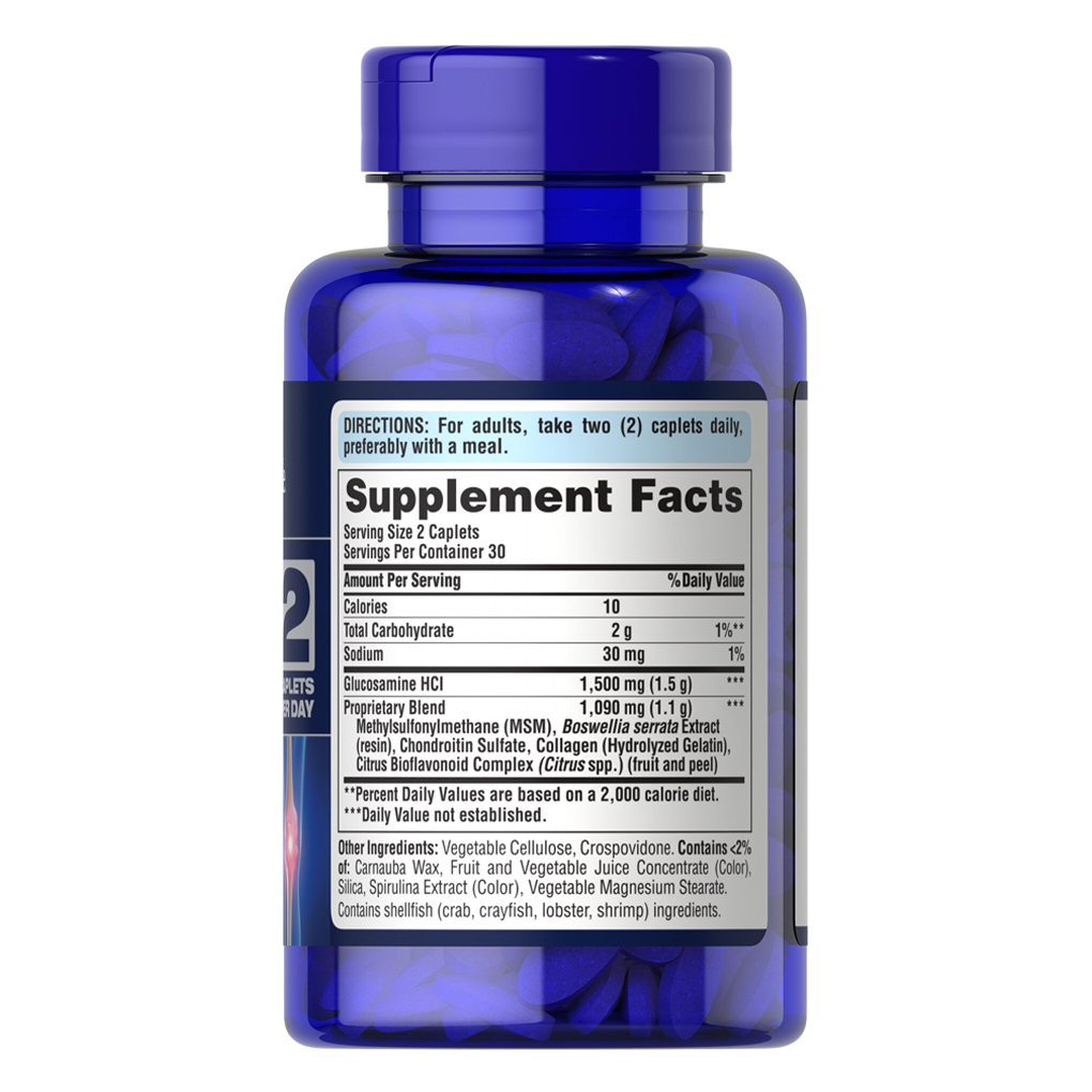 Puritan's Pride 7 Day Formula Joint Soother Glucosamine, Chondroitin, MSM & Boswellia / 60 Caplets