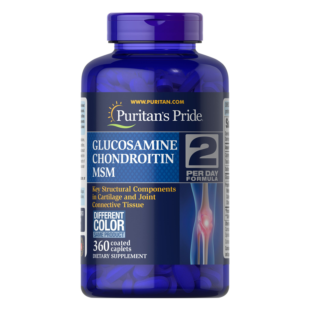 Puritan's Pride Triple Strength Glucosamine, Chondroitin , MSM Joint Soother / 360 Caplets