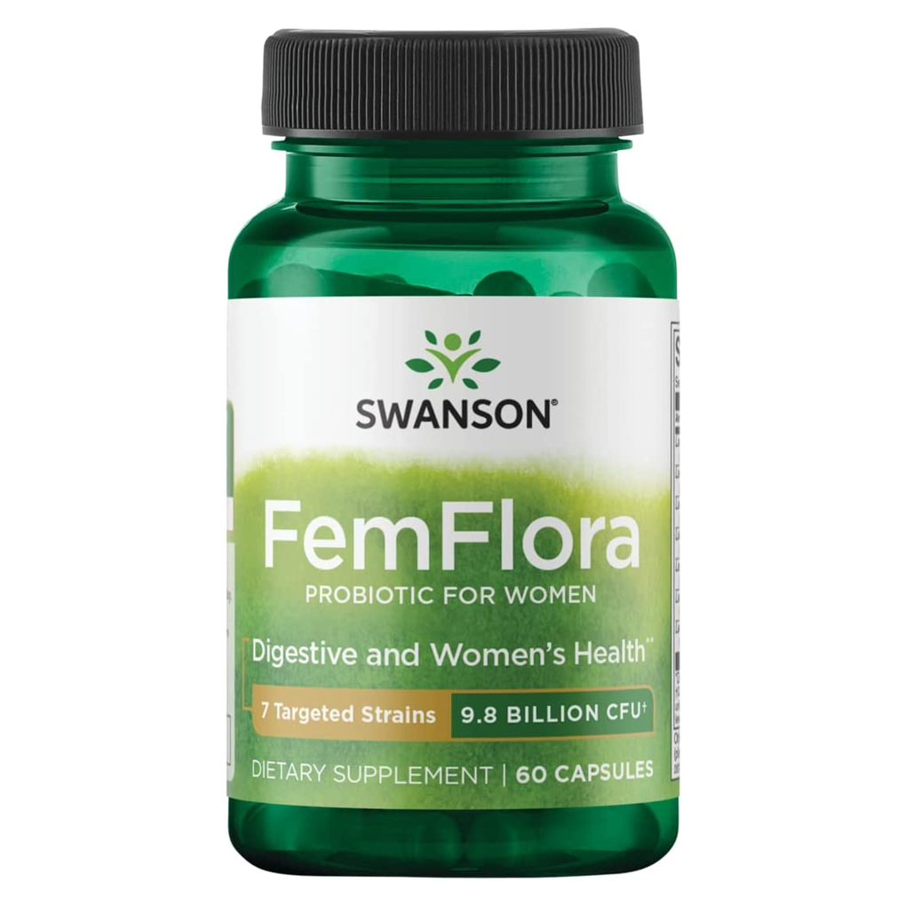 Swanson Ultra- FemFlora Probiotic for Women 9.8 Billion CFU / 60 Capsules