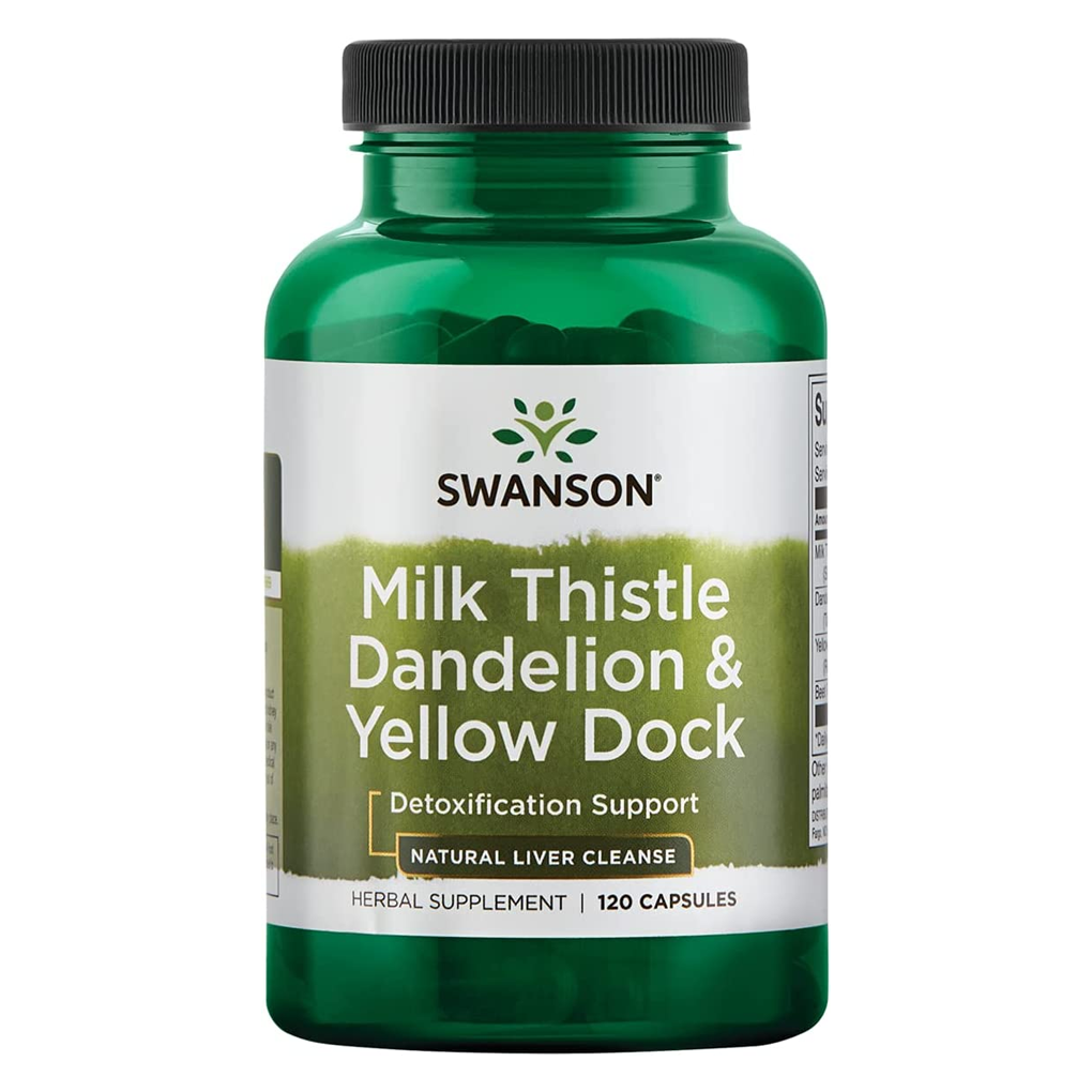 Swanson Premium- Milk Thistle Dandelion & Yellow Dock / 120 Capsules