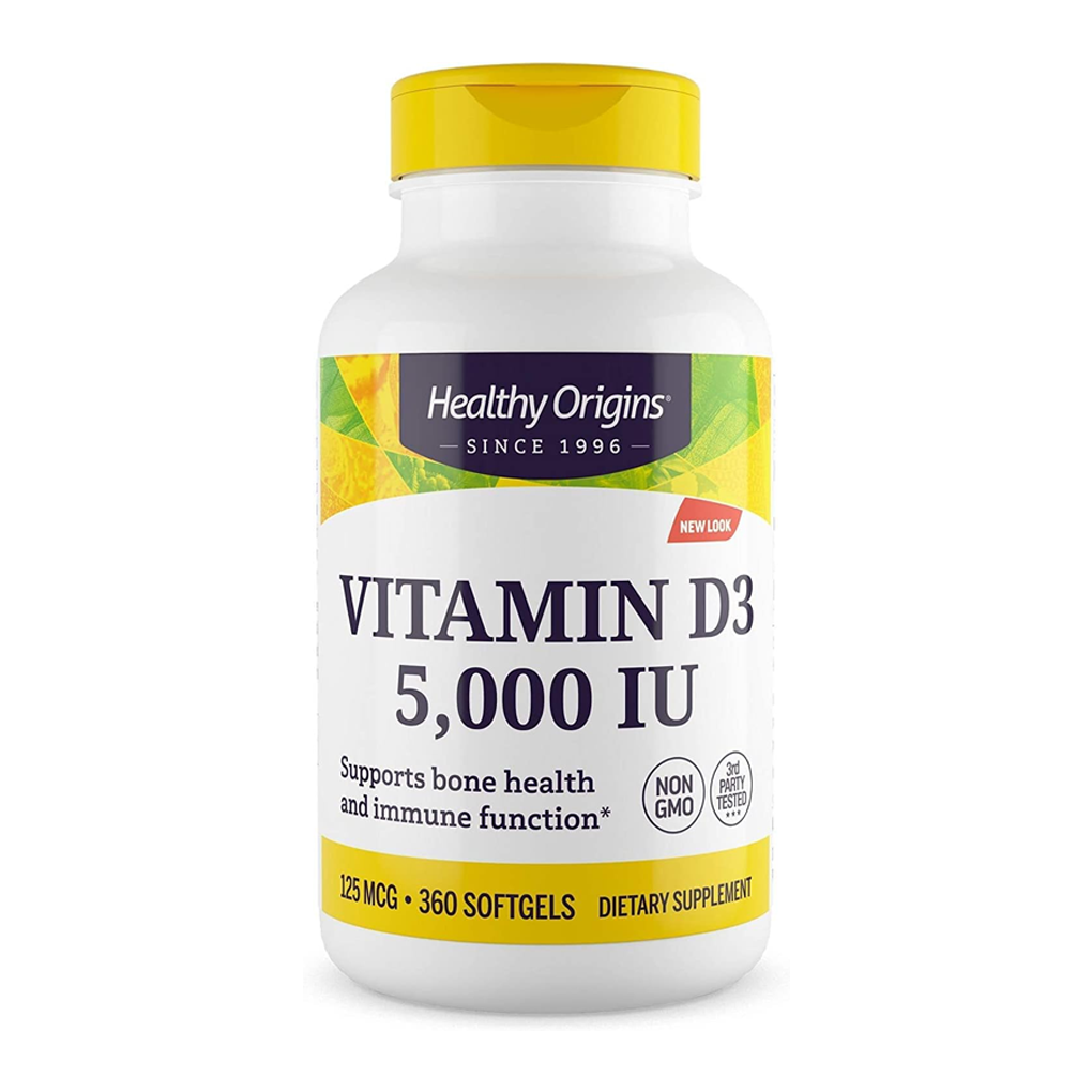 Healthy Origins® Vitamin D3 5,000 IU / 360 Softgels