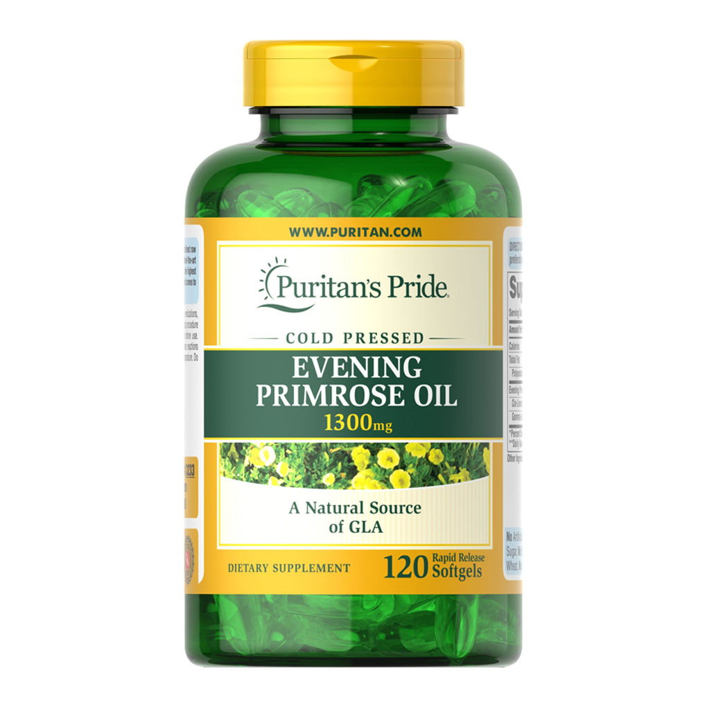 Puritan's Pride Evening Primrose Oil 1300 mg with GLA / 120 Softgels