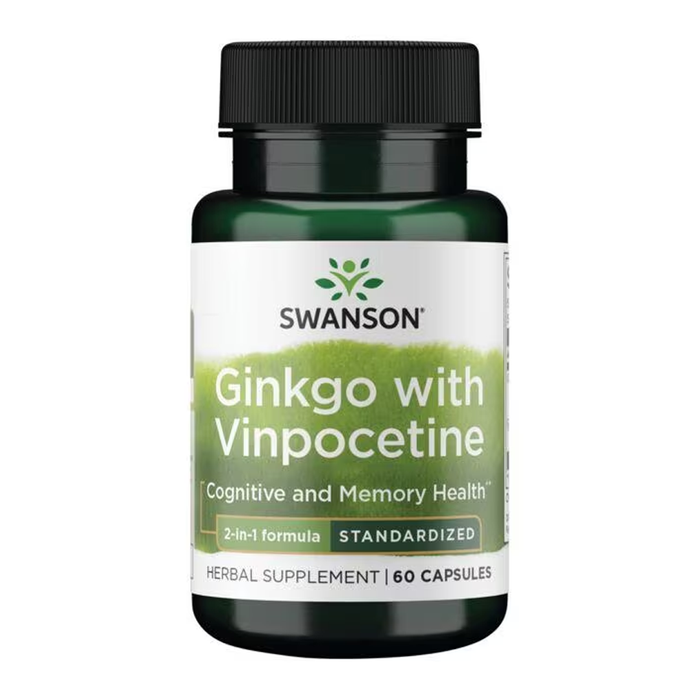 Swanson Superior Herbs  Ginkgo with Vinpocetine - Standardized / 60 Capsules