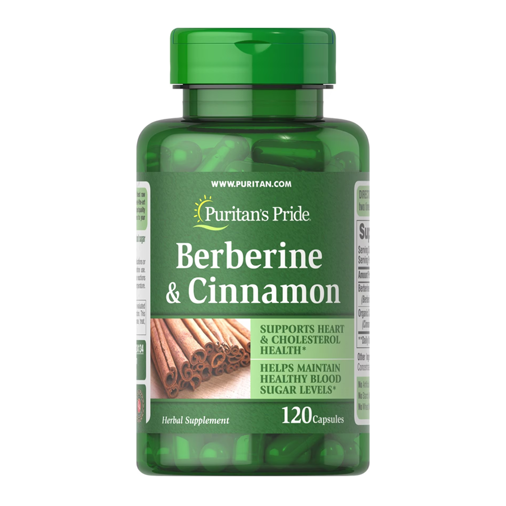 Puritan's Pride Berberine and Cinnamon / 120 Capsules