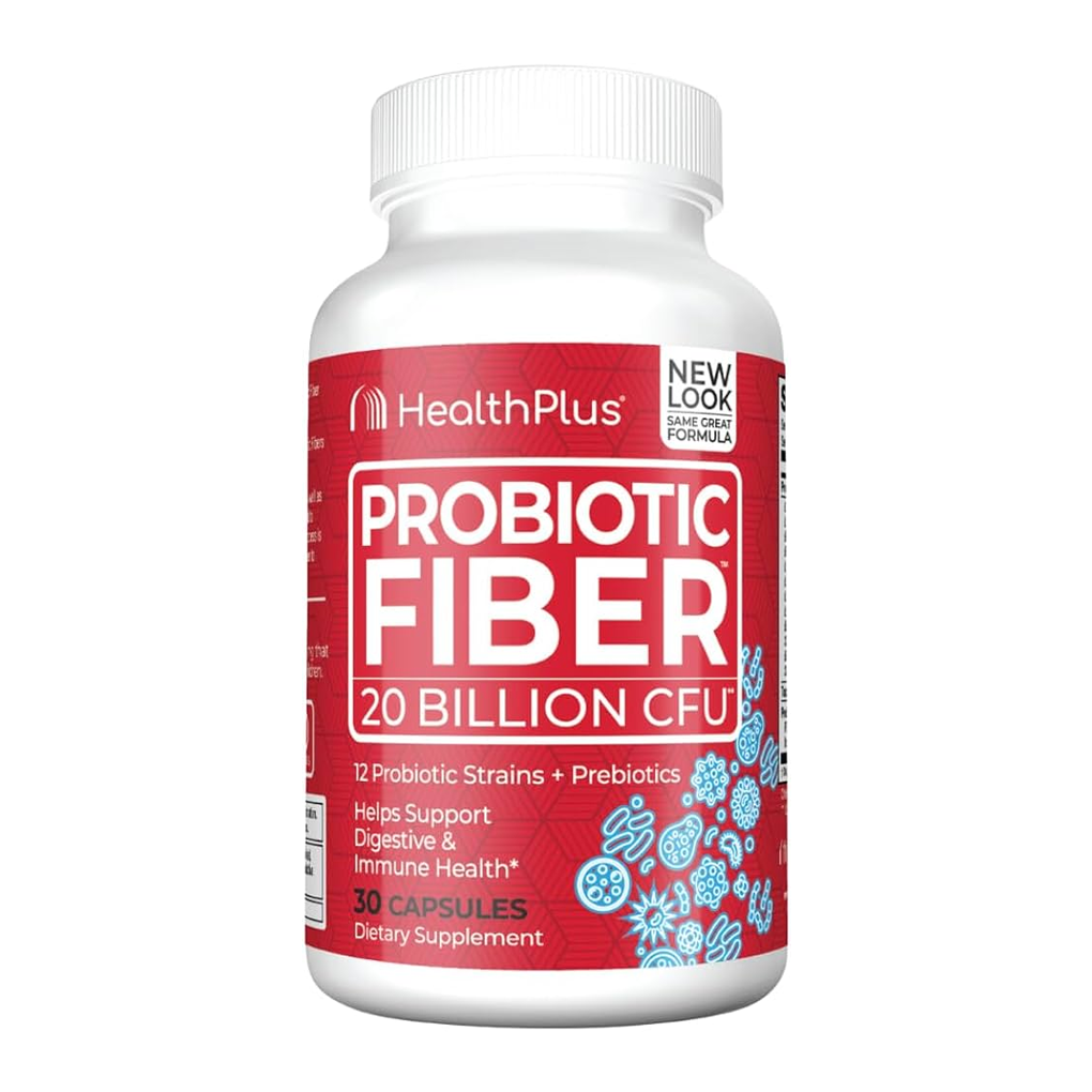 Health Plus Probiotic Fiber, 20 Billion CFU / 30 Capsules