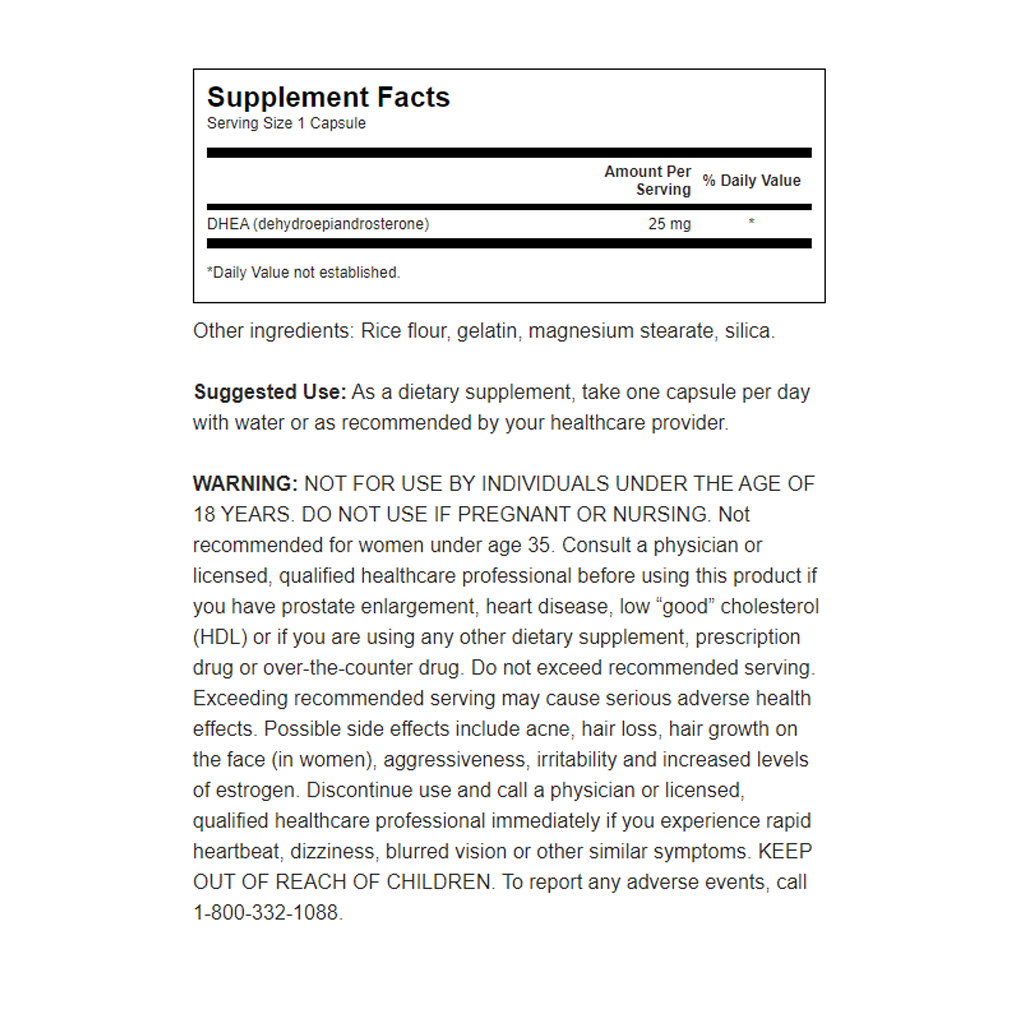 Swanson Premium DHEA 25 mg / 120 Caps