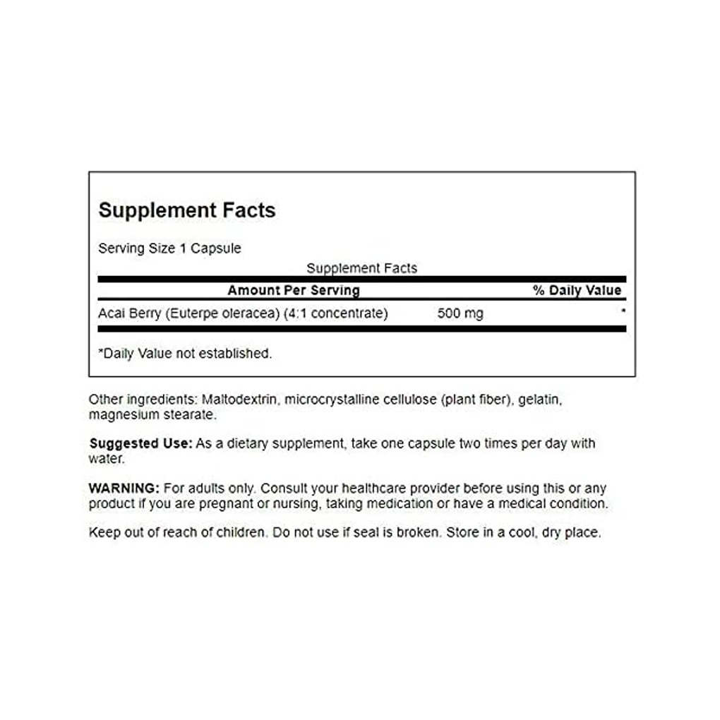 Swanson Premium Acai Berry 500 mg / 120 Caps