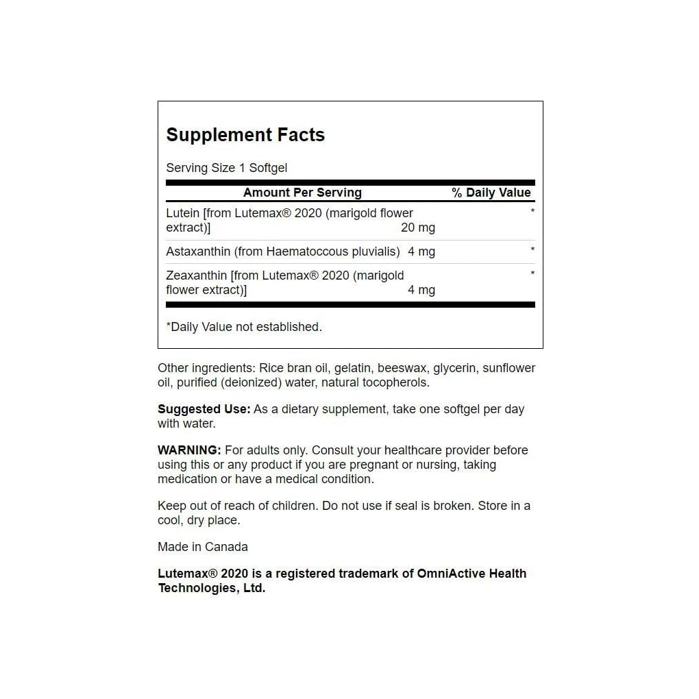 Swanson Ultra Ultimate Ocular Antioxidant - Featuring Lutemax 2020 / 30 Softgels