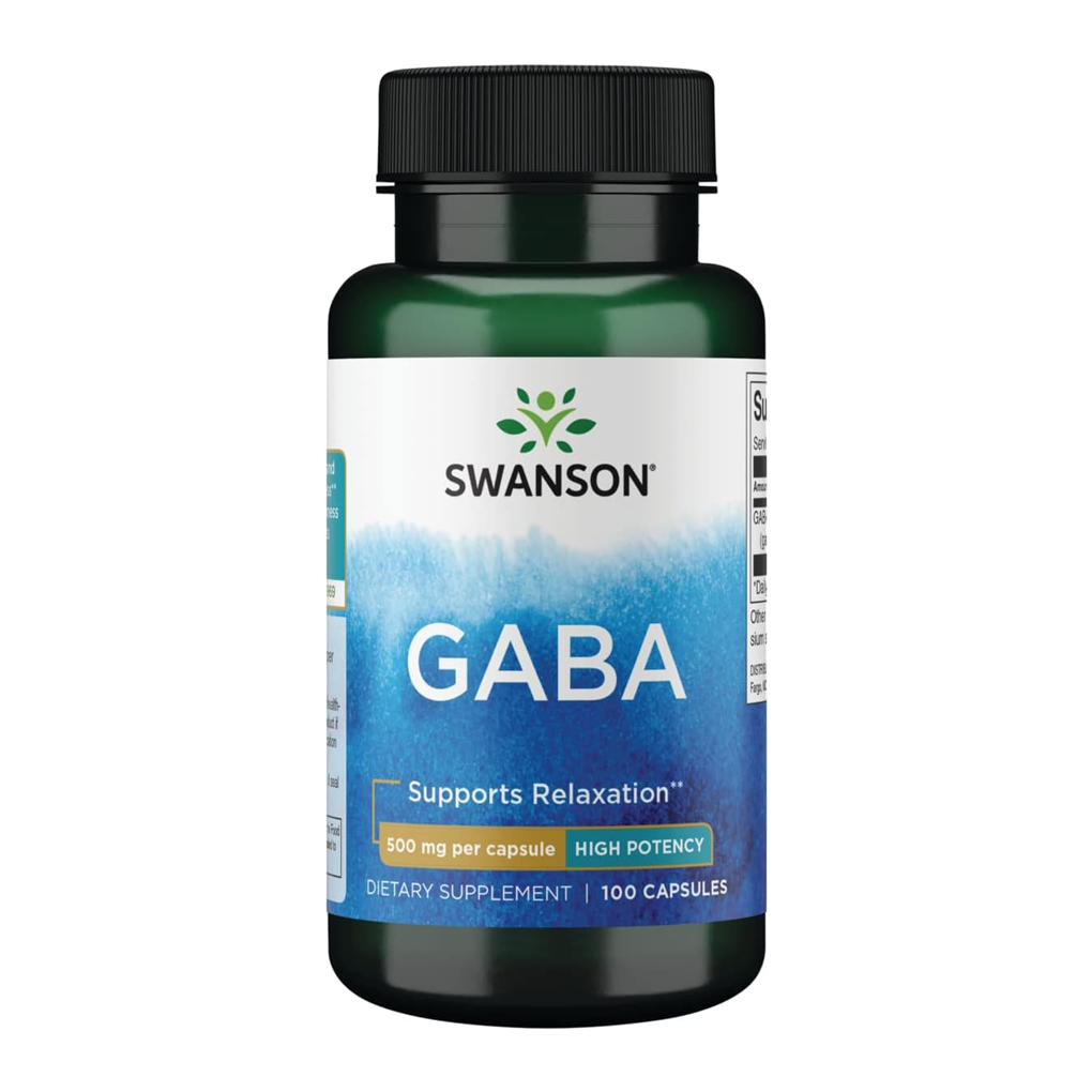 Swanson Premium  GABA - High Potency - 500 mg / 100 Caps