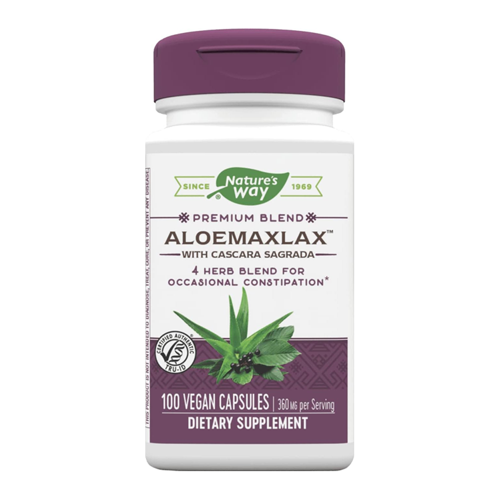 Nature's Way, AloeMaxLax with Cascara Sagrada / 100 Vegan Capsules