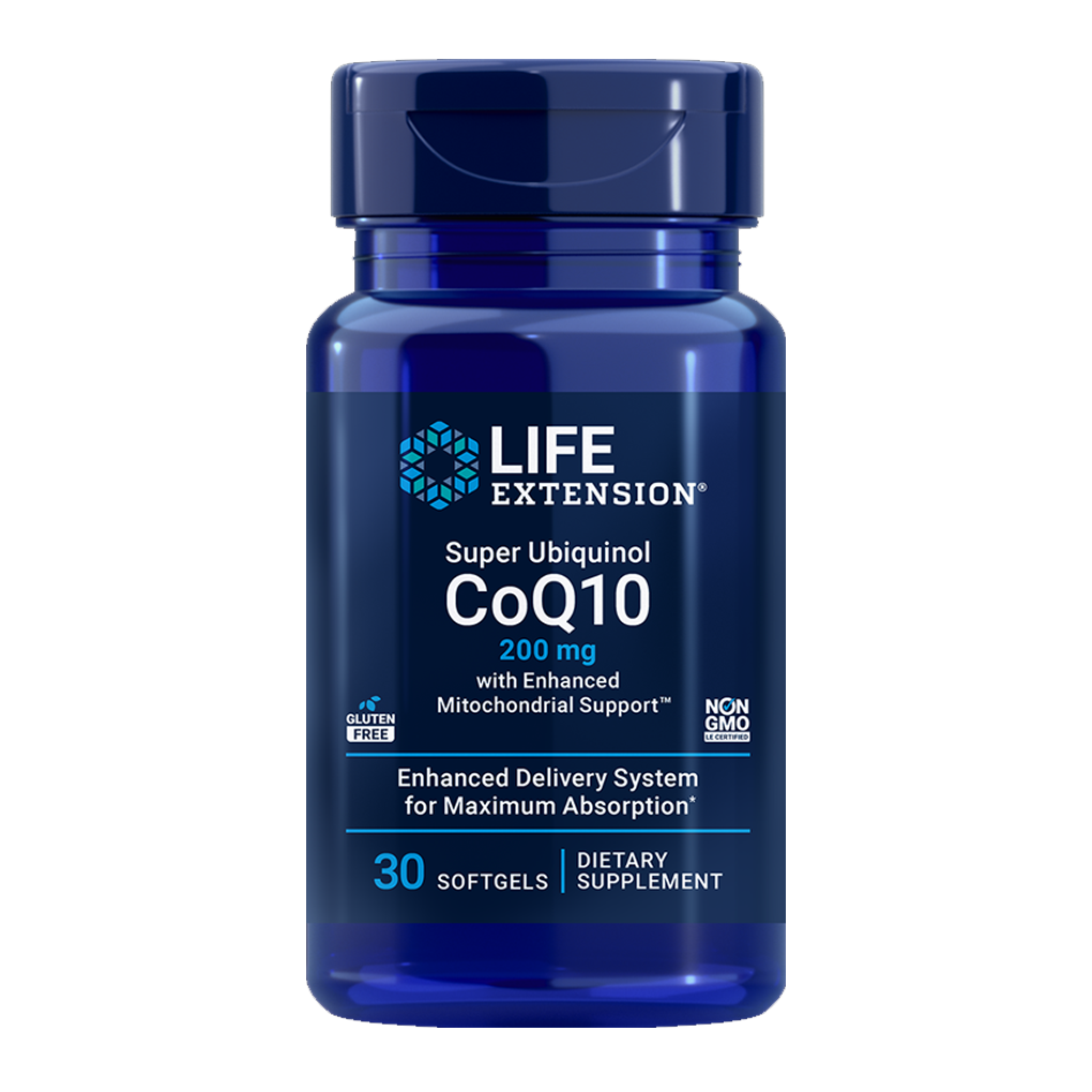 Life Extension  Super Ubiquinol CoQ10 with Enhanced Mitochondrial Support™  200 mg / 30 Softgels