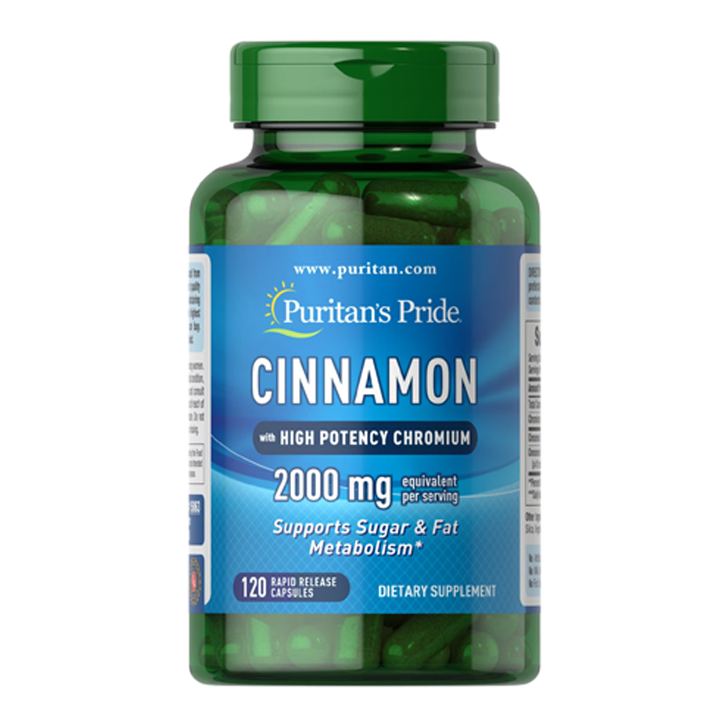 Puritan’s Pride Cinnamon Complex with High Potency Chromium 1000 mg / 120 Capsules