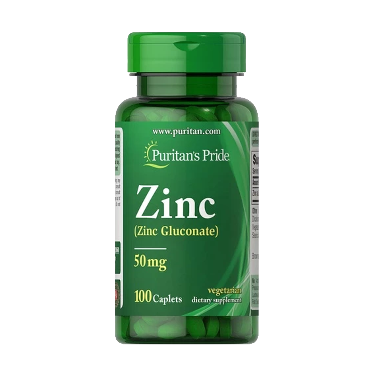 Puritan's Pride Zinc  (Zinc Gluconate) 50 mg / 100 Tablets