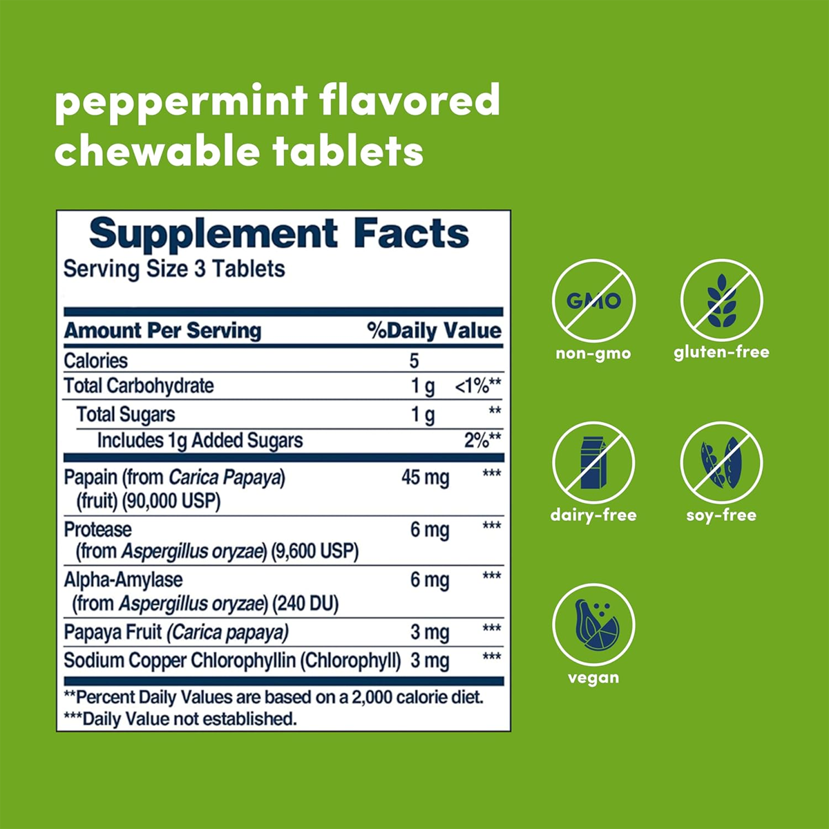 American Health, Papaya Enzyme with Chlorophyll / 600 Chewable Tablets American Health, Papaya Enzyme with Chlorophyll / 600 Chewable Tablets