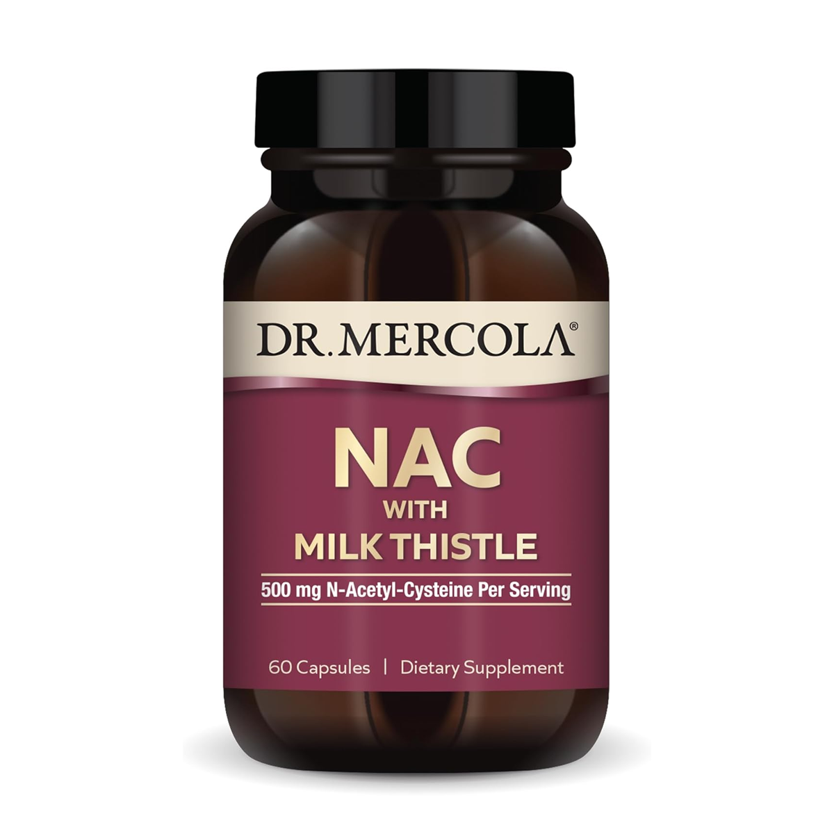 Dr. Mercola, NAC with Milk Thistle / 60 Capsules 