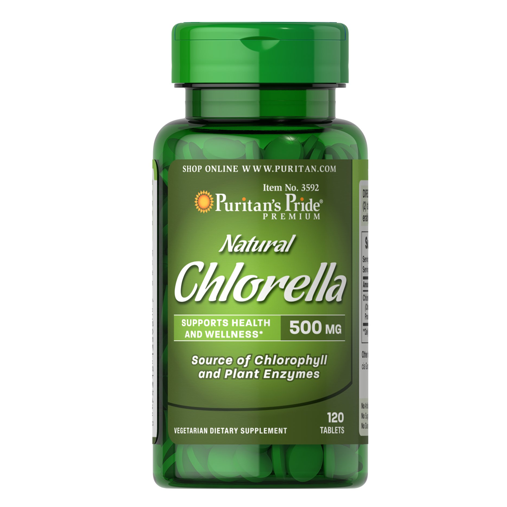 Puritan's Pride Natural Chlorella 500 mg / 120 Tablets