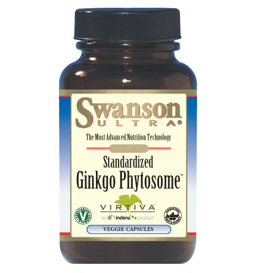 Swanson Ultra Standardized Ginkgo Phytosome Virtiva 480 mg / 30 Veg Caps