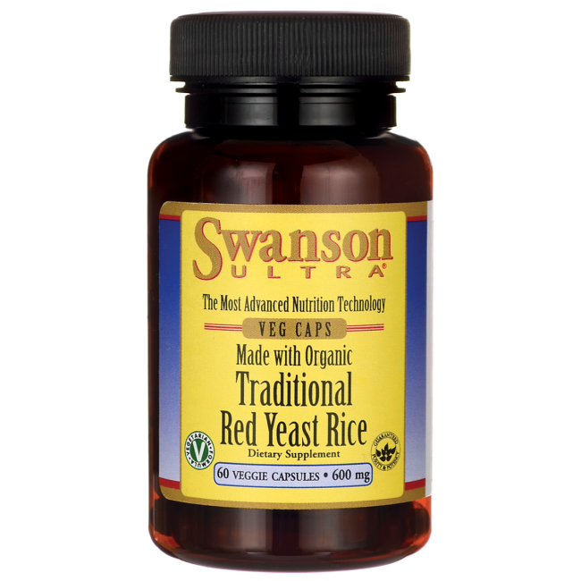  Swanson Ultra Made with Organic Traditional Red Yeast Rice 600 mg / 60 Veg Caps