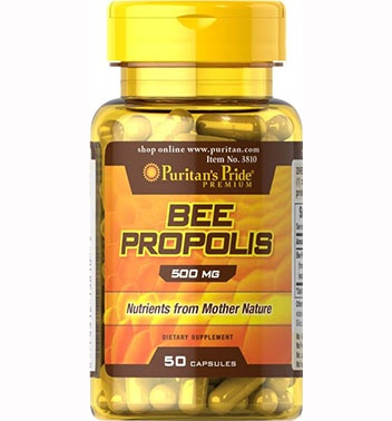 Puritan’s Pride Bee Propolis 500 mg / 50 Capsules