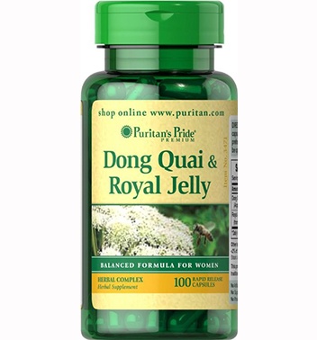Puritan's Pride Dong Quai & Royal Jelly 200 mg/300 mg / 100 Capsules
