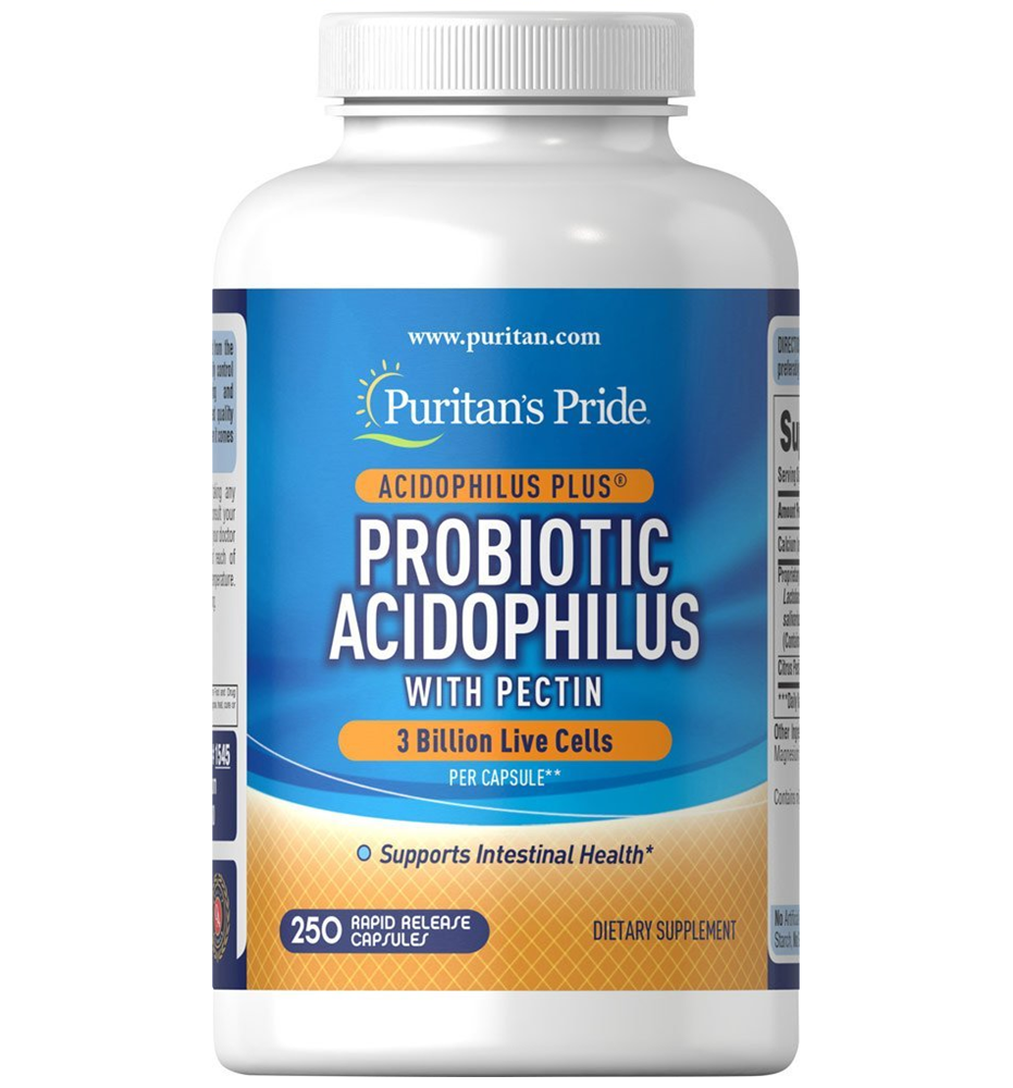 Puritan's Pride Probiotic Acidophilus with Pectin 3 billion / 250 Capsules