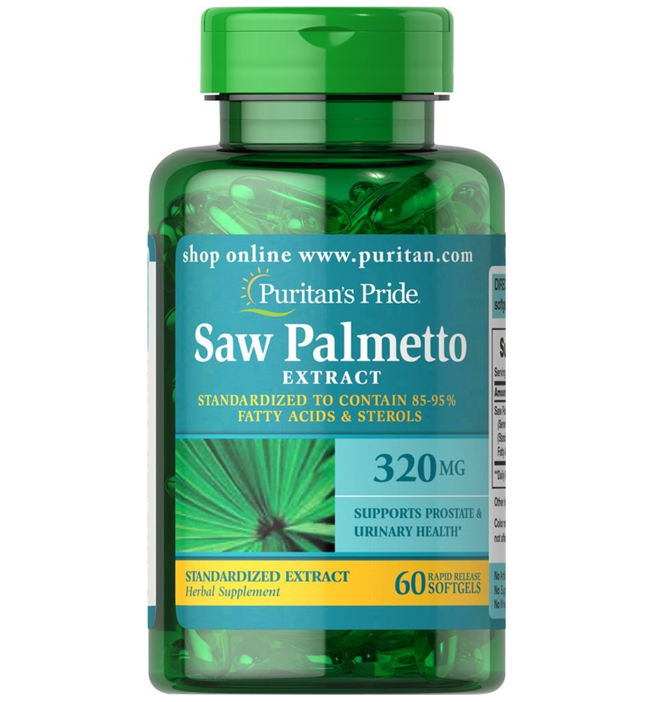 Puritan's Pride Saw Palmetto Standardized Extract 320 mg / 60 Softgels
