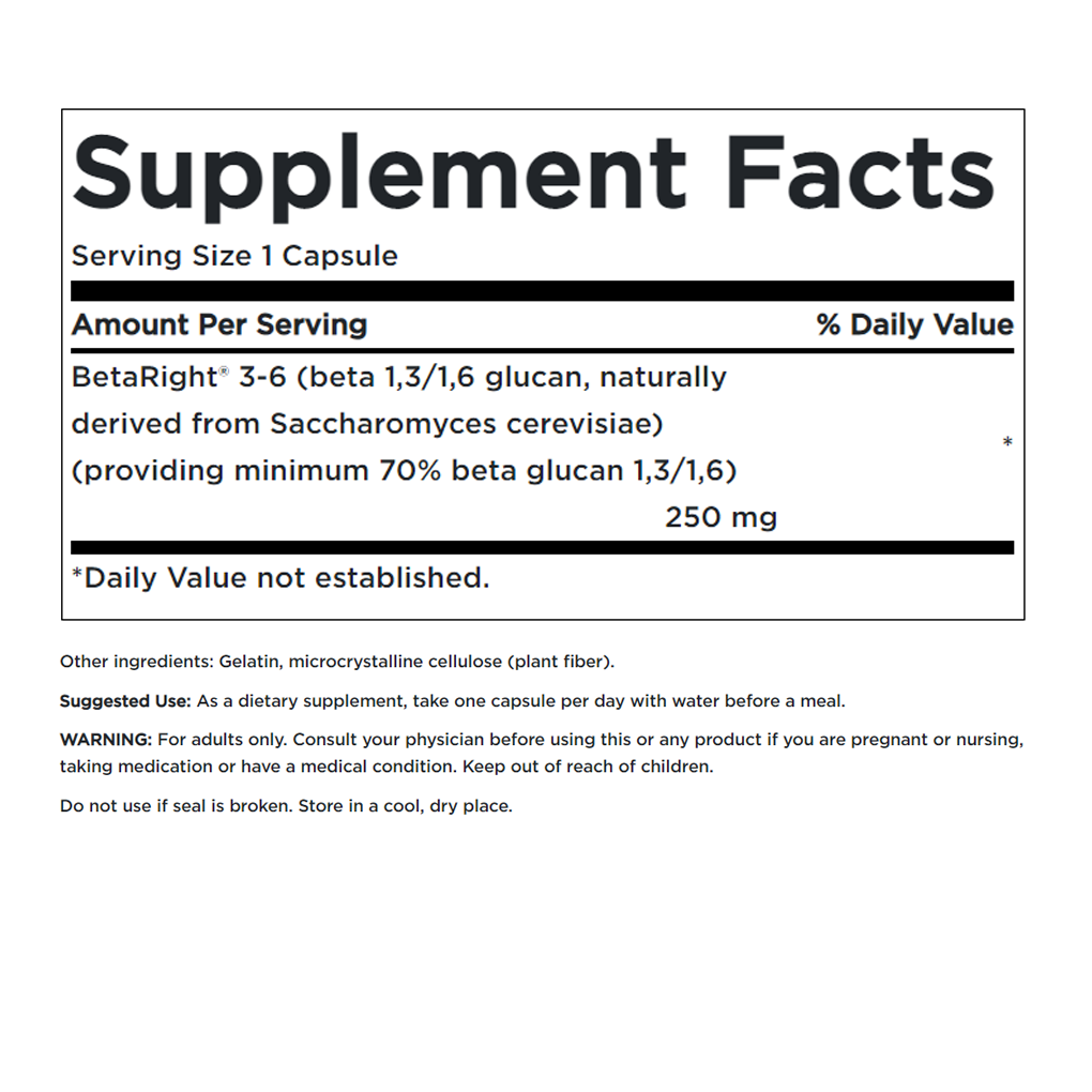 Swanson Ultra BetaRight Beta Glucans 250 mg / 60 Caps