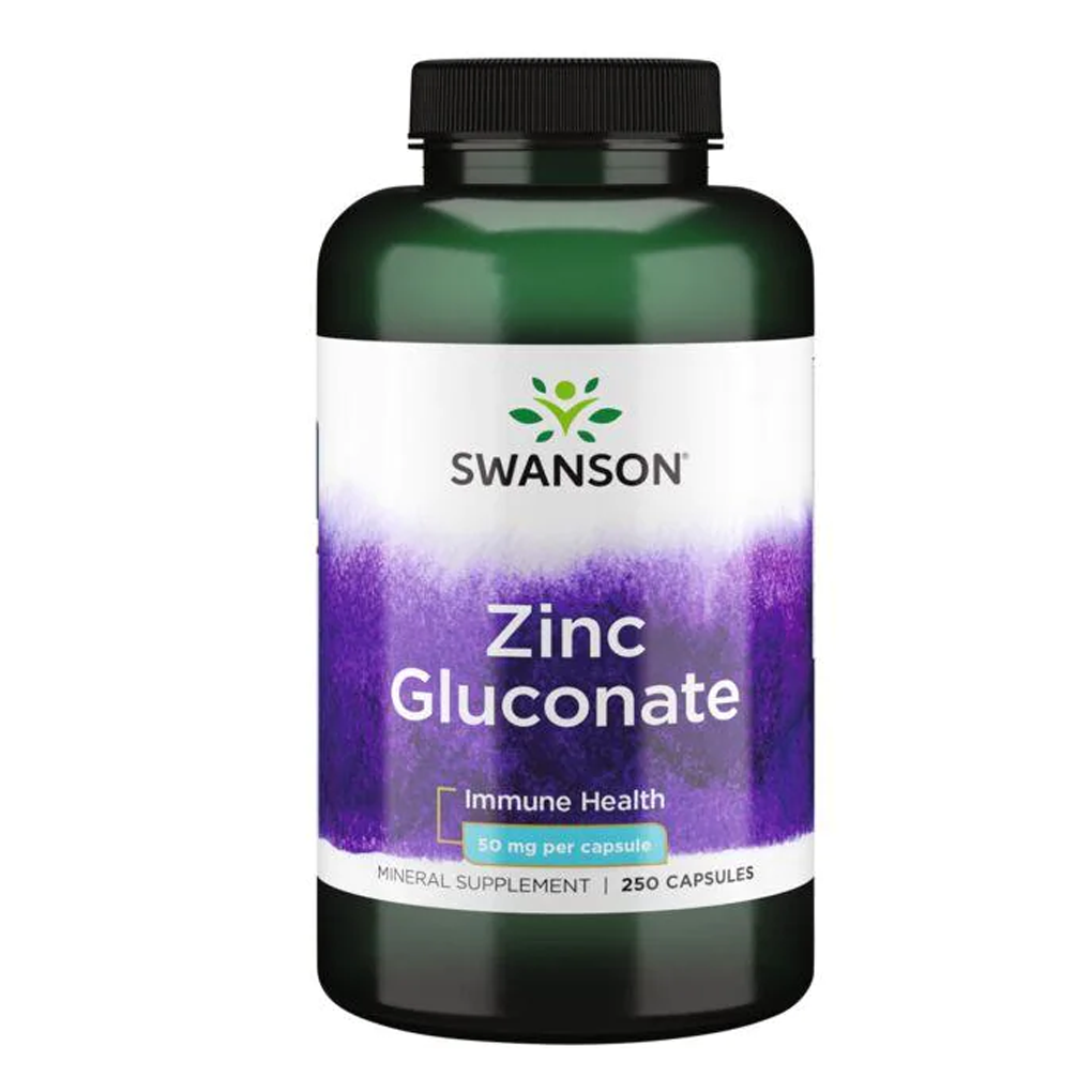 Swanson Premium Zinc (Gluconate) 50 mg / 250 Caps
