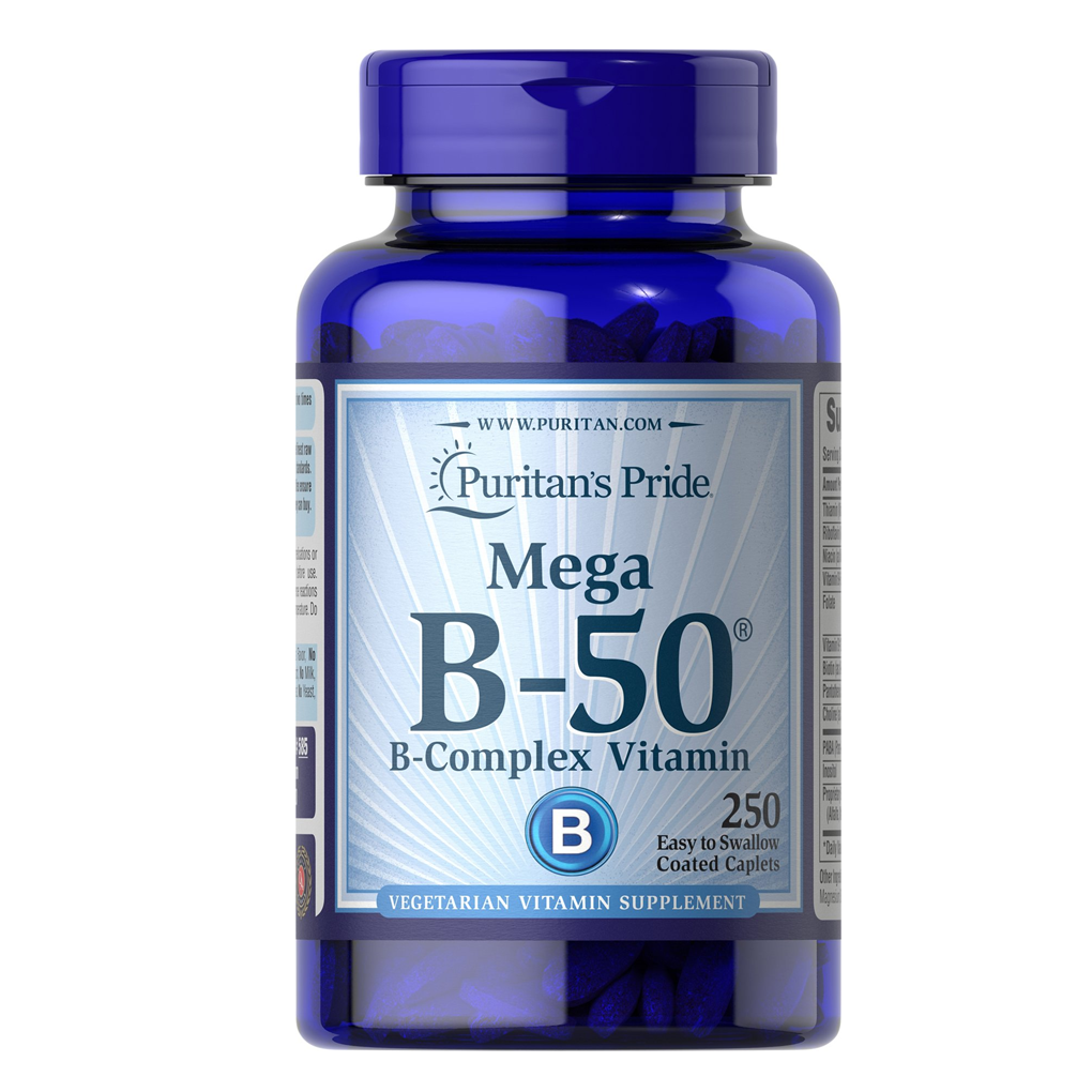 Puritan's Pride Vitamin B-50® Complex 50 mg / 250 Caplets