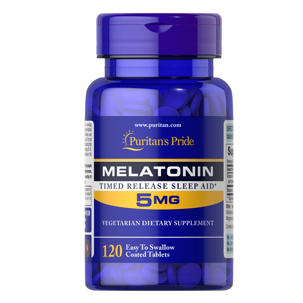 Puritan's Pride Melatonin 5 mg Timed Release ( with Vitamin B-6...10 mg ) / 120 Tablets