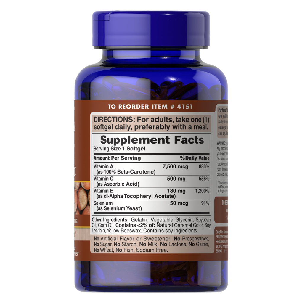 Puritan’s Pride Super Antioxidant Formula/100 Softgels