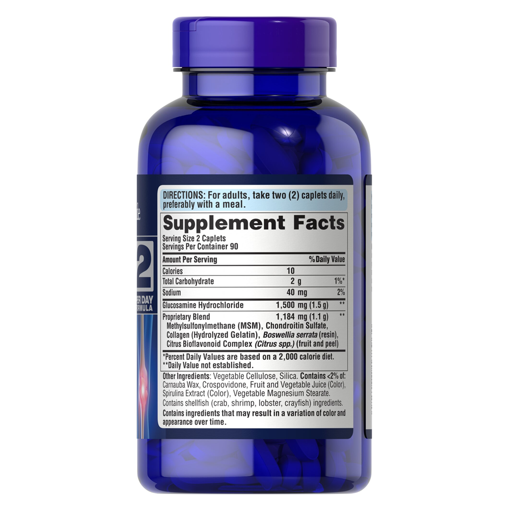 Puritan's Pride Triple Strength Glucosamine, Chondroitin & MSM Joint Soother® / 180 Caplets